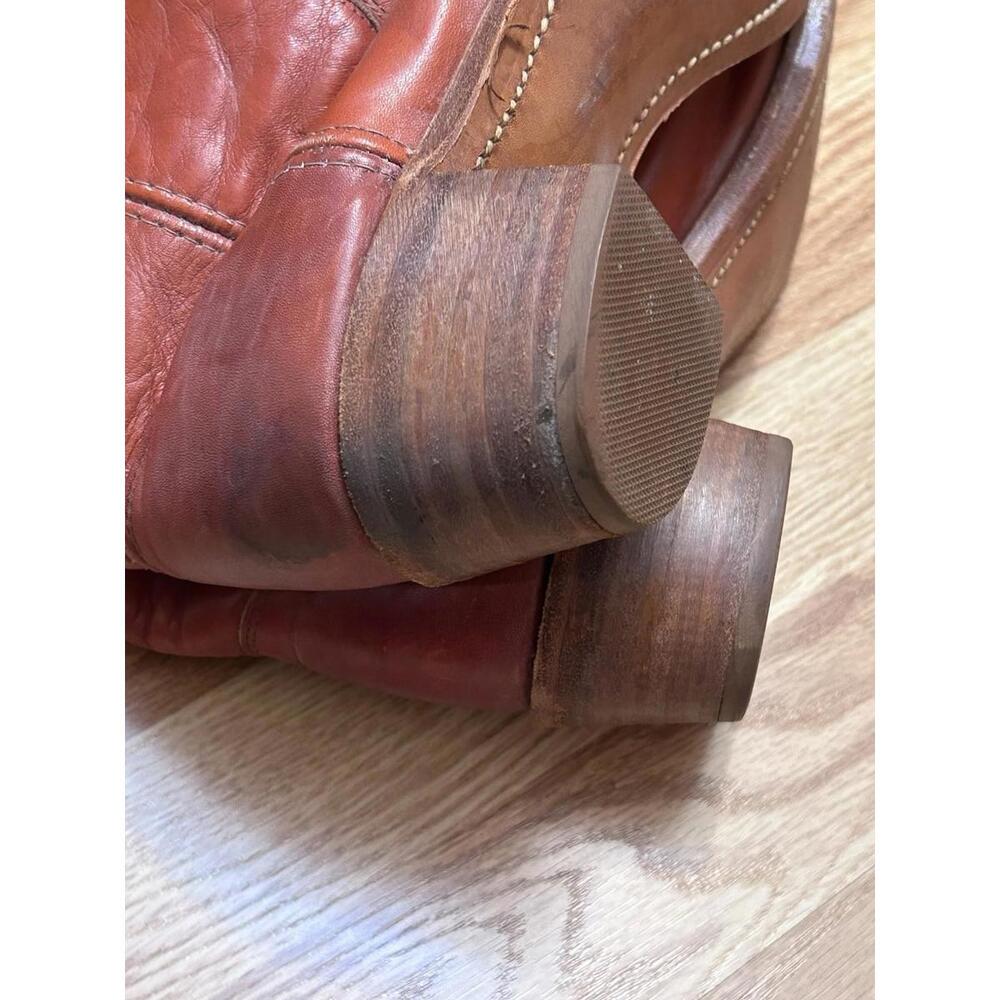 Frye Women's Tall Leather Boots in Cognac Brown - Picture 6 of 13